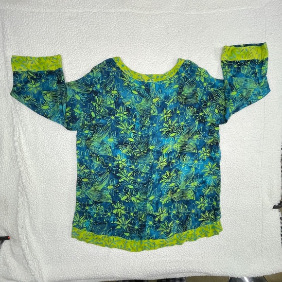 Women’s 1X  Green/Blue Soft Surroundings Top - Picture 2 of 13